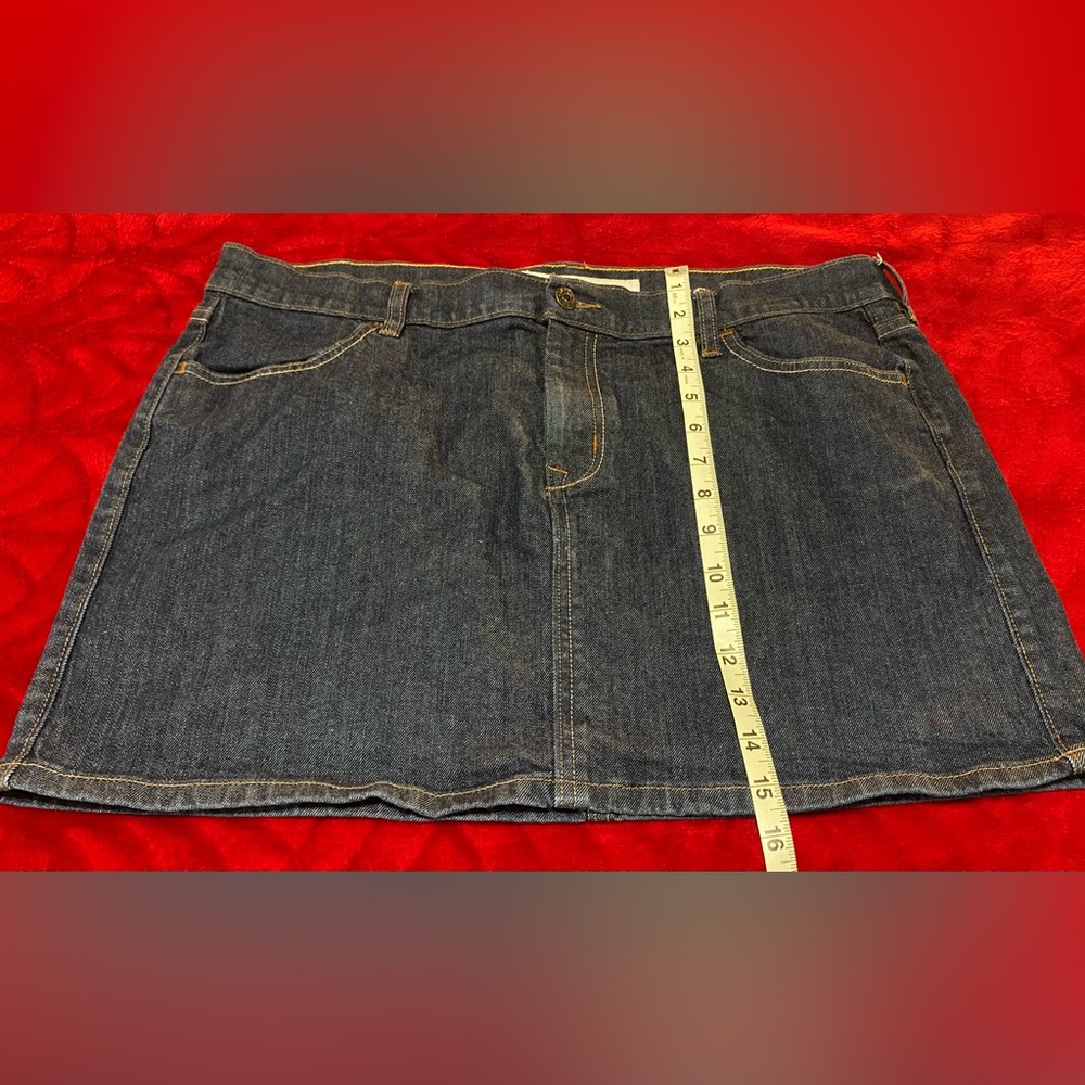 CLOSET CLEAR OUT SZ 16 Jean Skirt SIZING N PICS Slimming Flattering Cute PERFECT - Picture 5 of 9